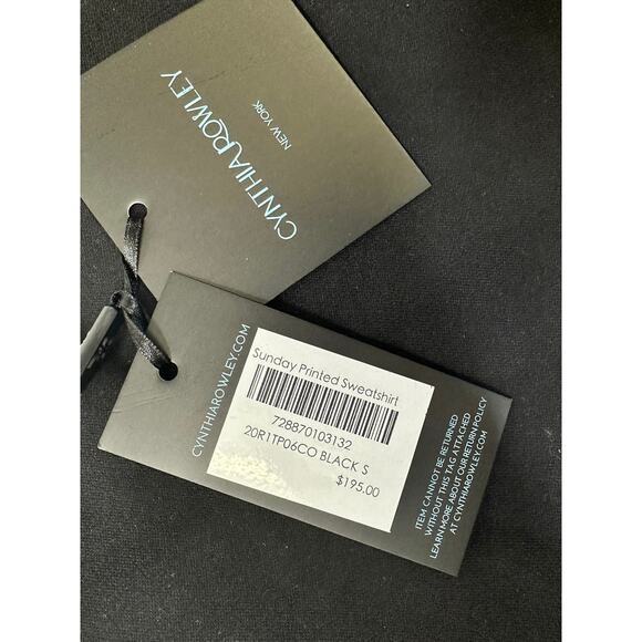 Cynthia Rowley Sunday Scallop Sweatshirt - Black/Blush - Picture 5 of 11